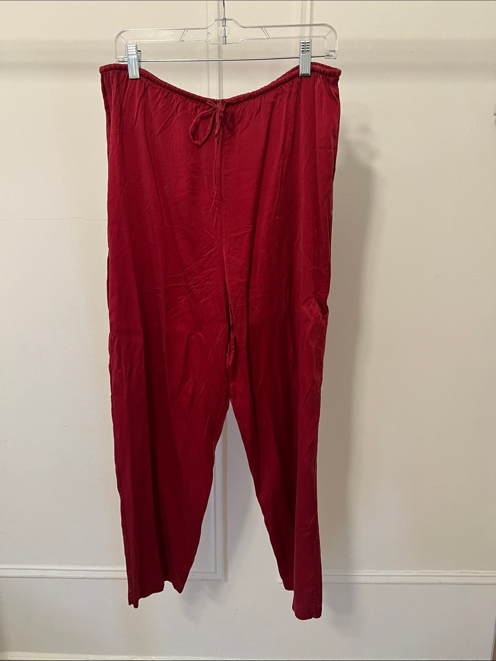Victoria Secret vintage silk Red Drawstring Lounge Pants